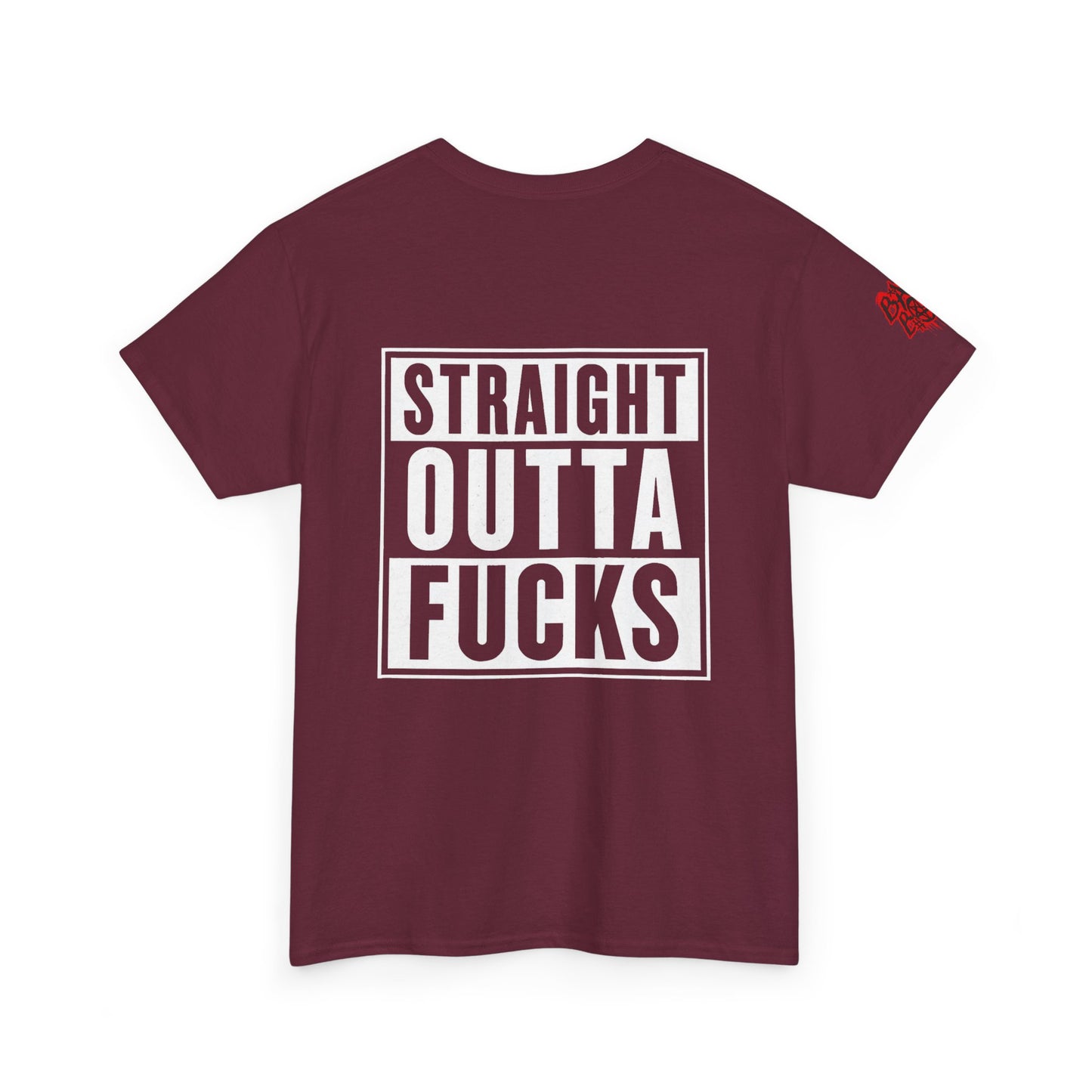 Straight Outta F*cks Unisex Heavy Cotton Tee - Casual Wear, Funny Shirt, Gift for Him/Her, Everyday Tee, Statement Shirt