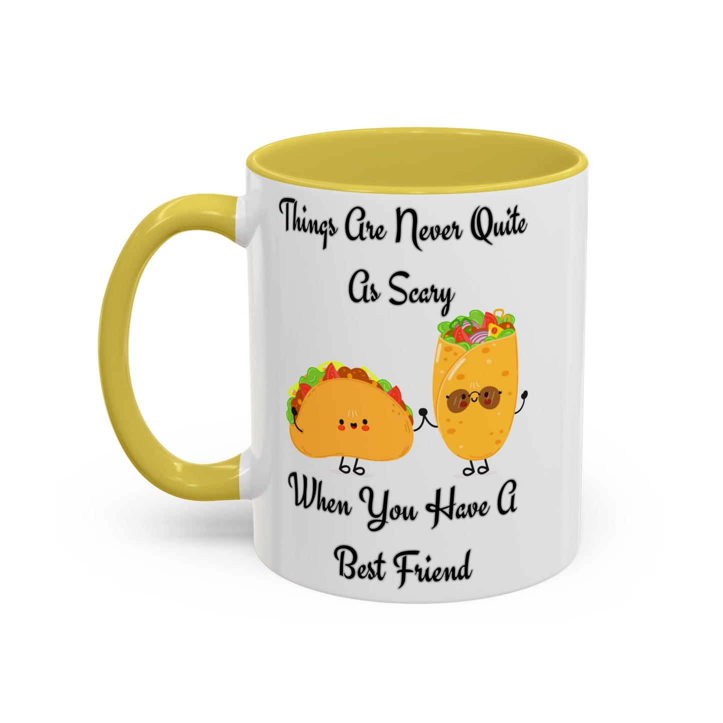 Best Friend Taco Mugs, Colorful Coffee Cups, Cute Gift for Friends