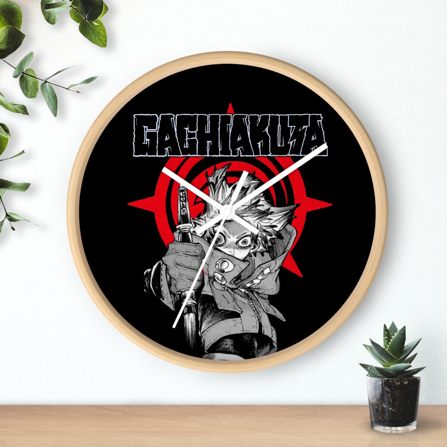 Gachiakuta Anime Character Wall Clock | Red Target Graphic, Manga Style