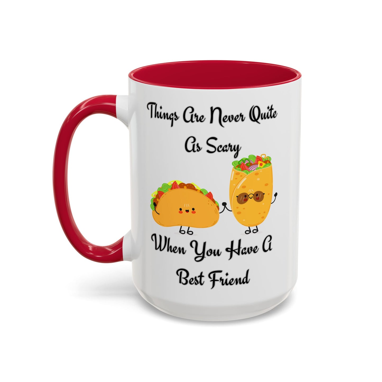 Best Friend Taco Mugs, Colorful Coffee Cups, Cute Gift for Friends