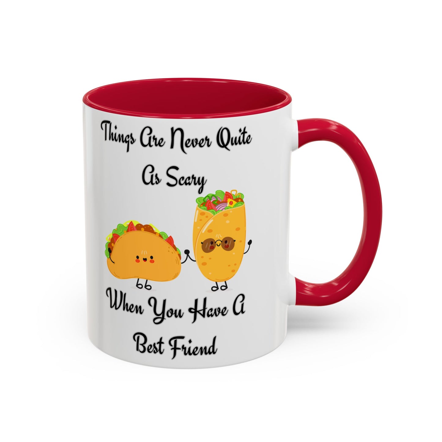 Best Friend Taco Mugs, Colorful Coffee Cups, Cute Gift for Friends