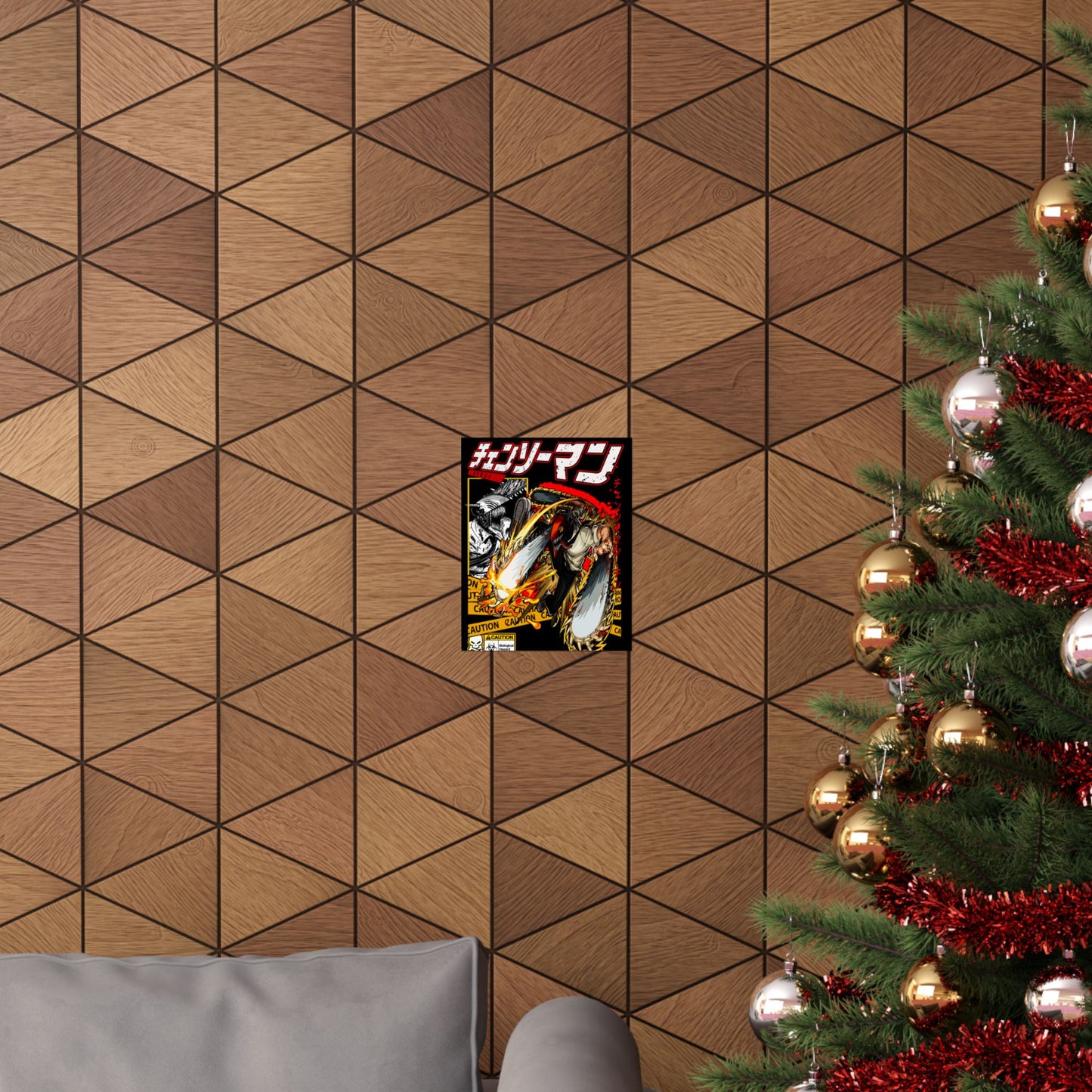 Chainsaw Man Matte Vertical Poster — Anime Action Art Print