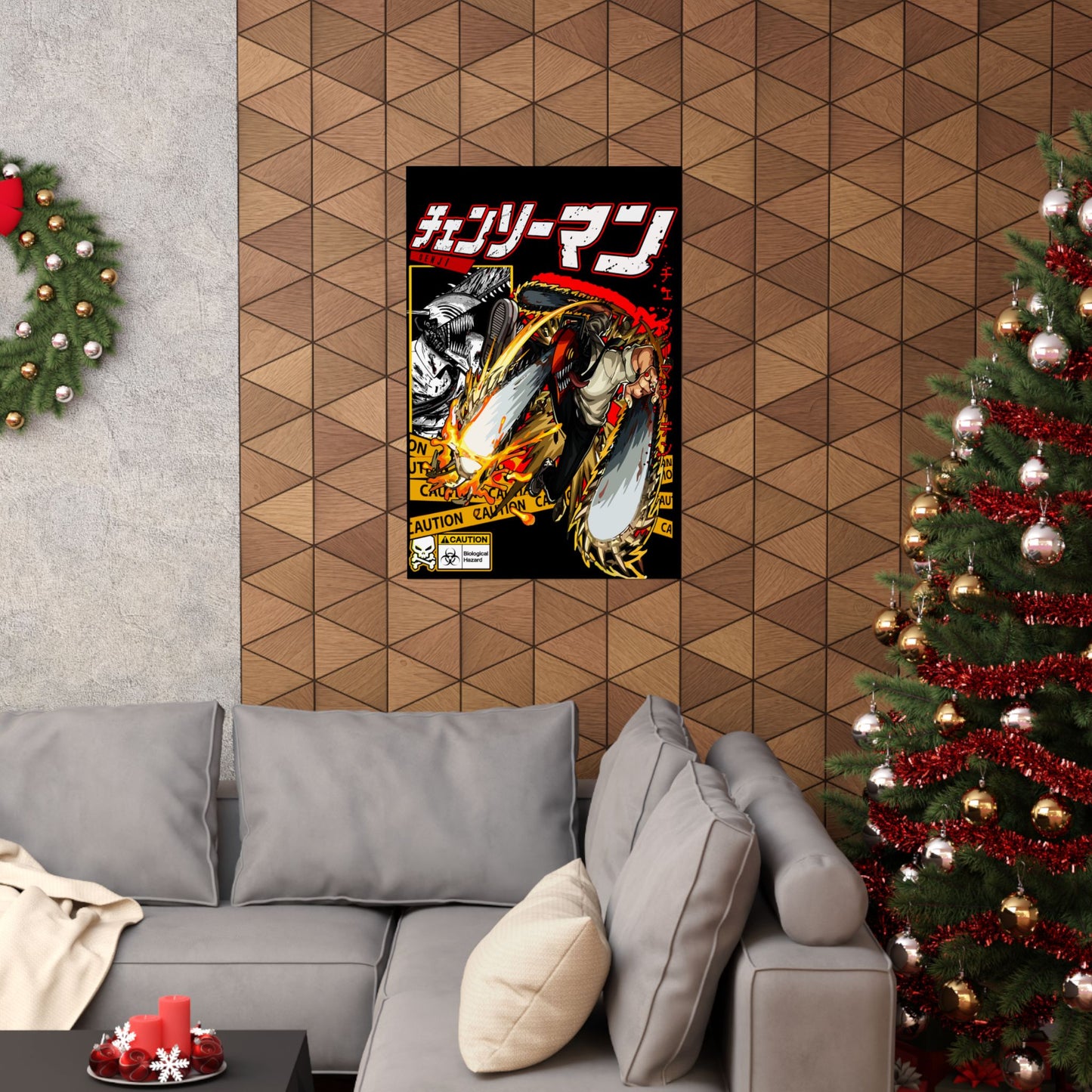 Chainsaw Man Matte Vertical Poster — Anime Action Art Print