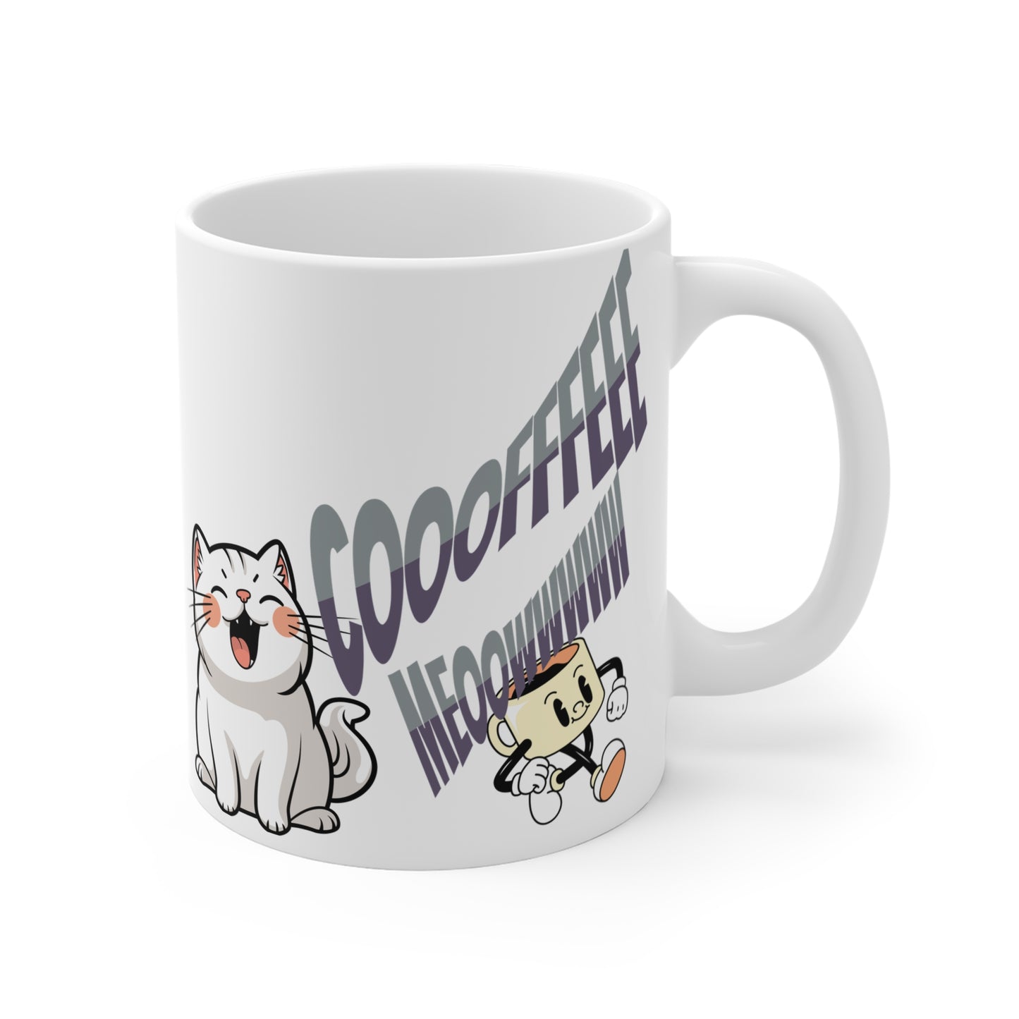 Funny Cat and Coffee Mug, Cat Lover Gift, Coffee Mug 11oz, Animal Themed Mug, Cute Coffee Mug, Gift for Cat Owners