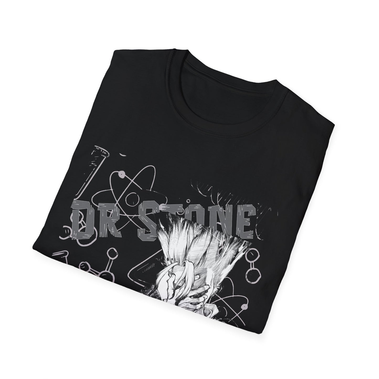 Science Anime T-Shirt — Mad Scientist Molecules Graphic Tee