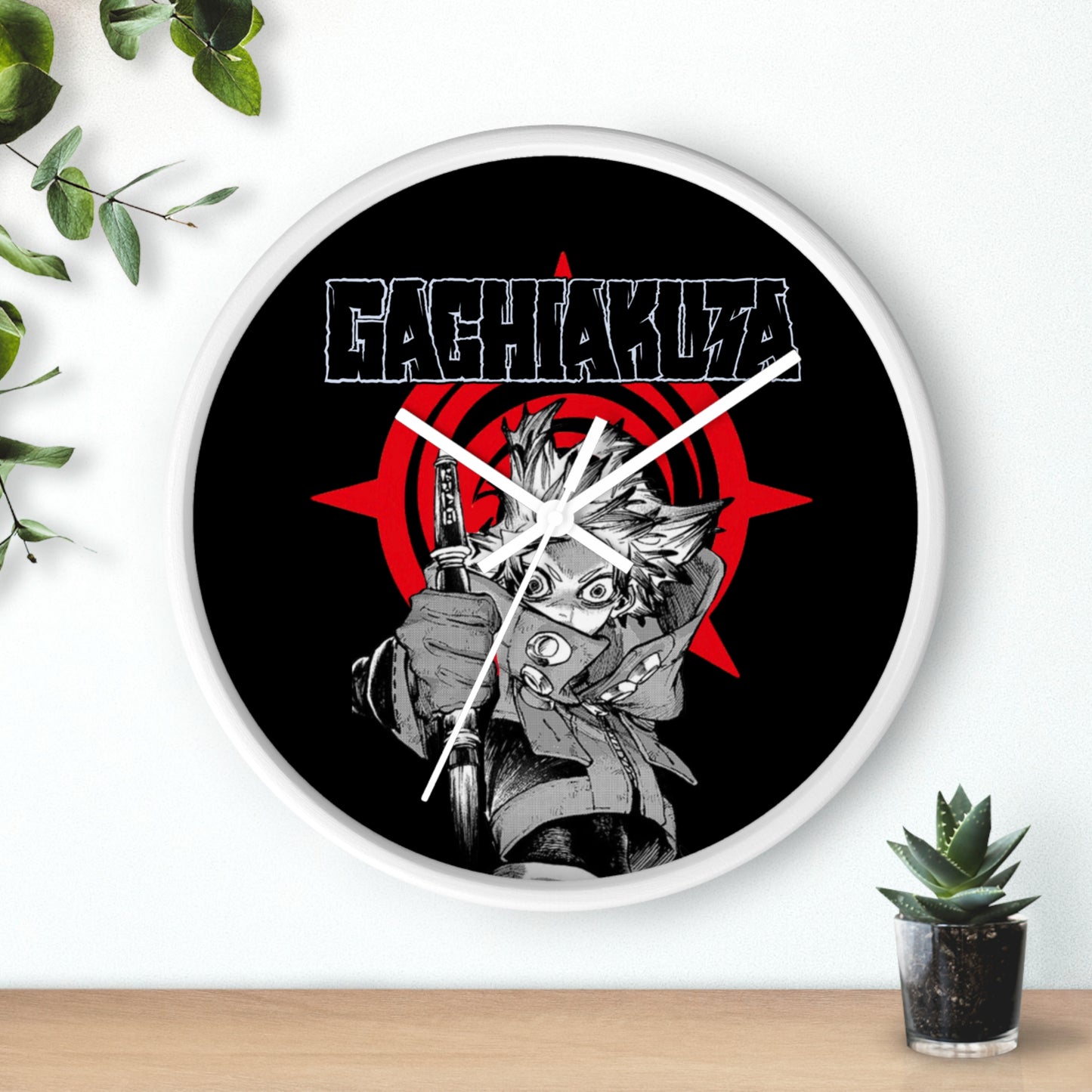 Gachiakuta Anime Character Wall Clock | Red Target Graphic, Manga Style