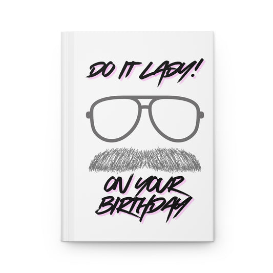 Birthday Journal for Lazy Souls, Gift for Him, Do It Lazy!, Funny Journal, Unique Birthday Gift, Creative Writing Notebook, Mustache Design