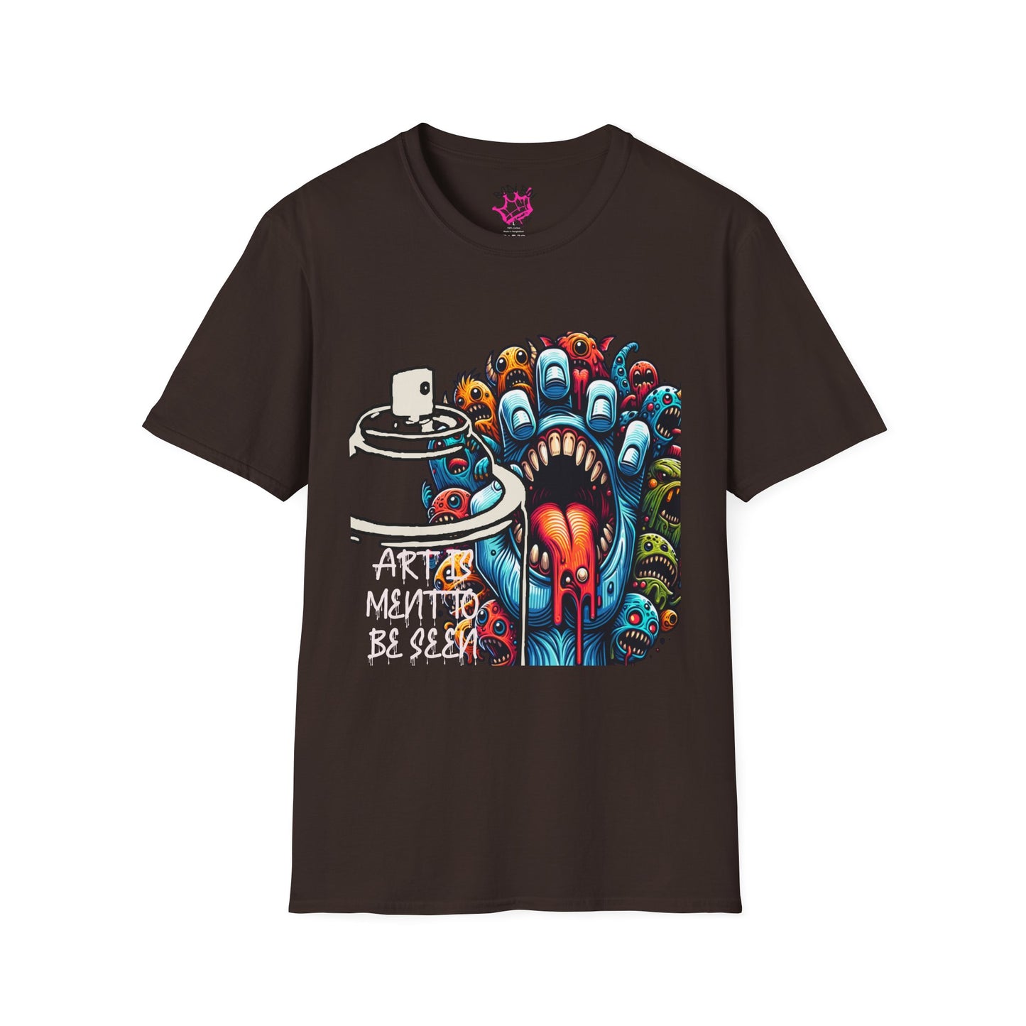 Graffiti Monster T-Shirt — 'Art Meant to Be Seen' Colorful Street Art Tee