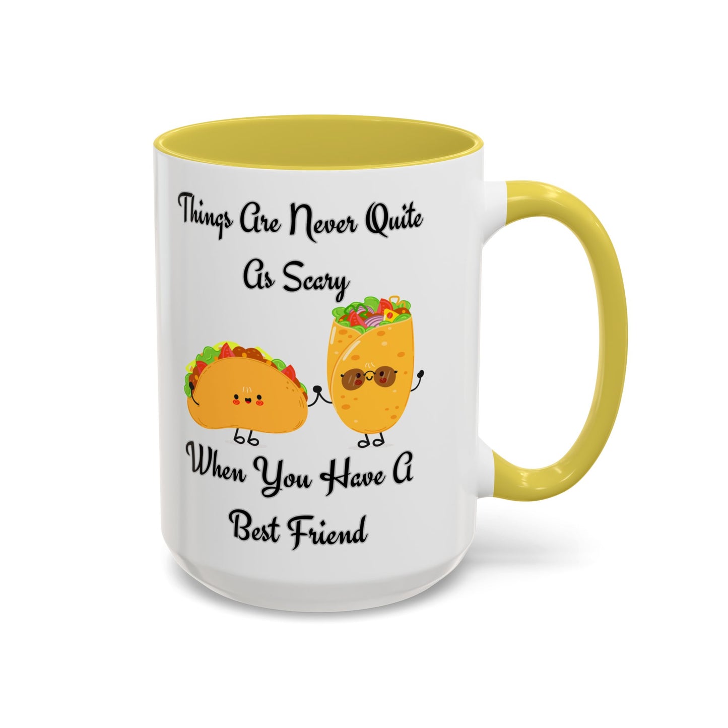 Best Friend Taco Mugs, Colorful Coffee Cups, Cute Gift for Friends
