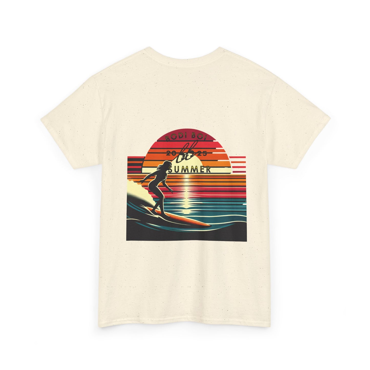 Surf Sunset Unisex Heavy Cotton Tee | Relaxed Summer Vibe, Perfect for Beach Days, Vacation, Gifts, Casual Wear, Fun Times