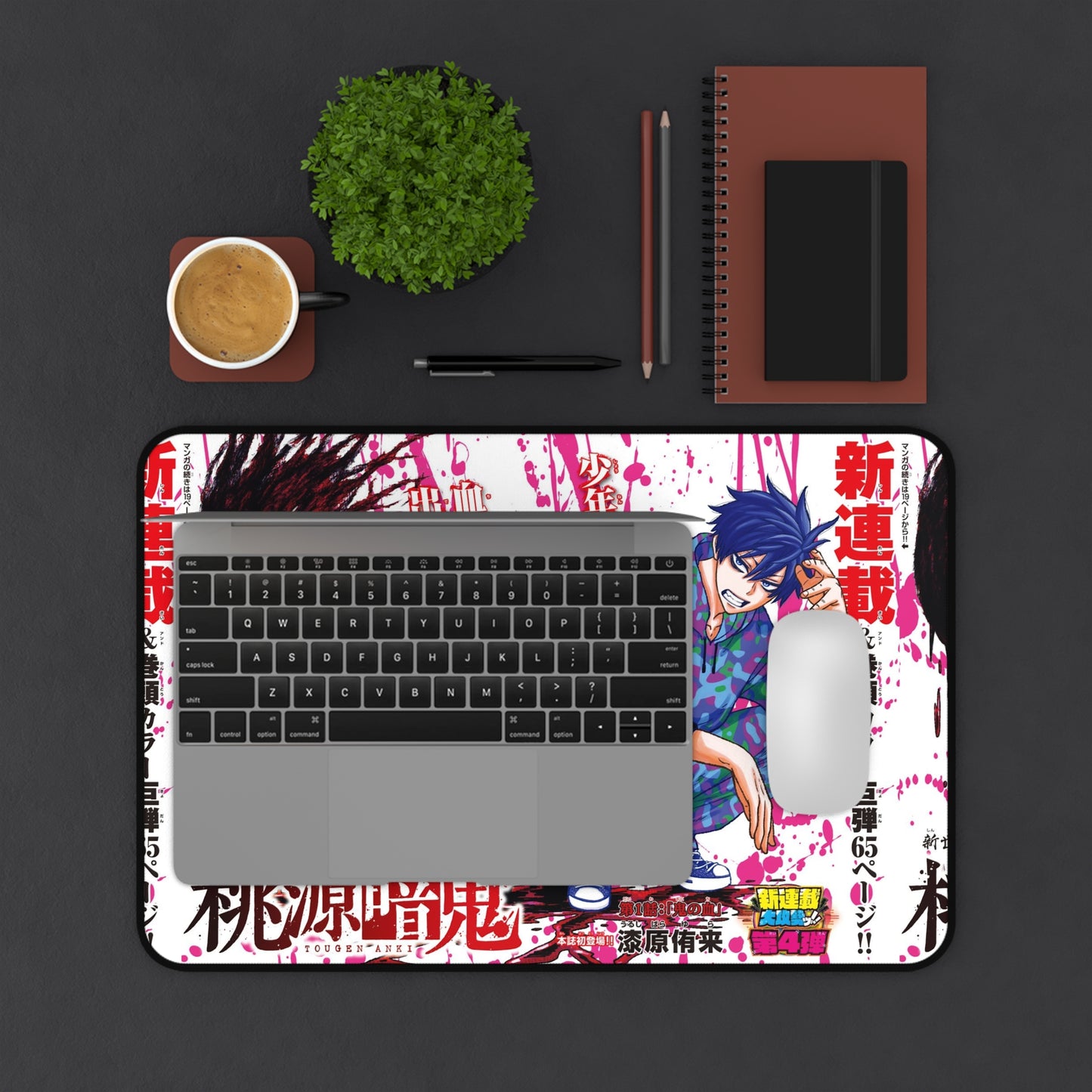 Tougen anki Character Desk Mat  Anime Desk Mat, Japanese Text Art