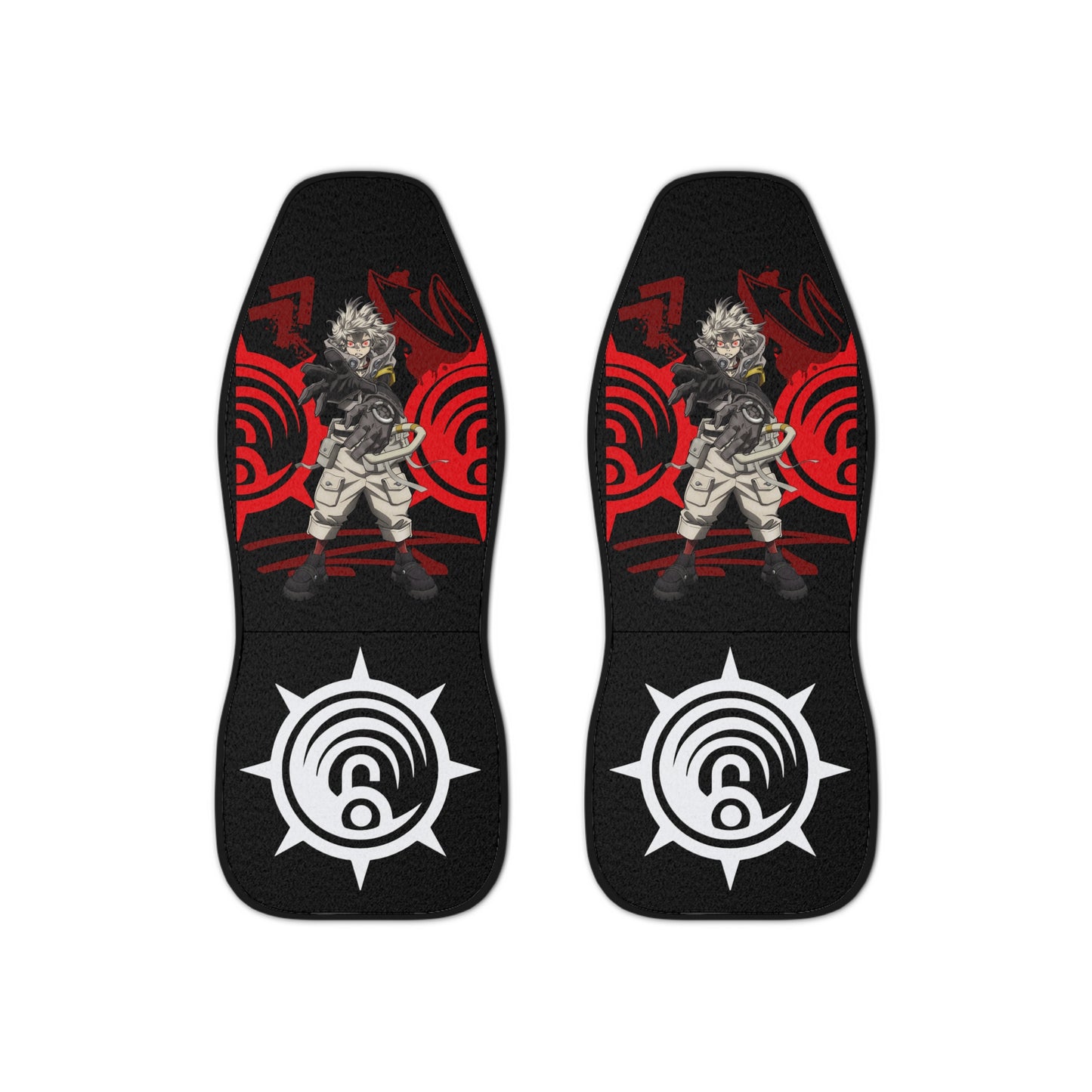 Gachiakuta Car Seat Covers | Red Black Tribal Sun