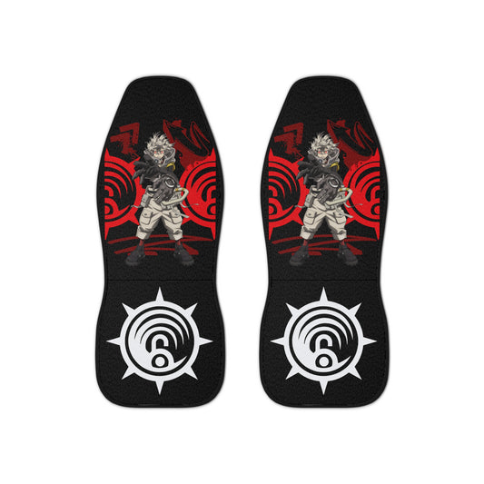 Gachiakuta Car Seat Covers | Red Black Tribal Sun