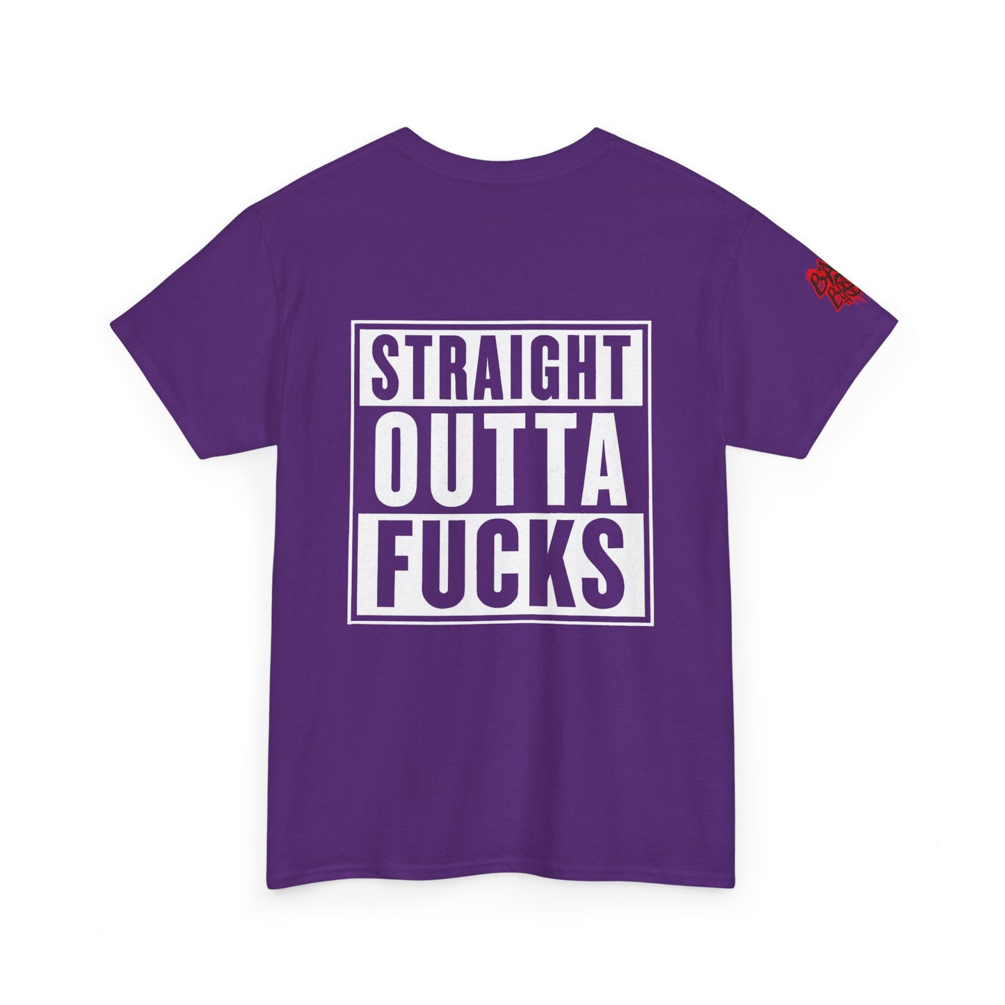 Straight Outta F*cks Unisex Heavy Cotton Tee - Casual Wear, Funny Shirt, Gift for Him/Her, Everyday Tee, Statement Shirt