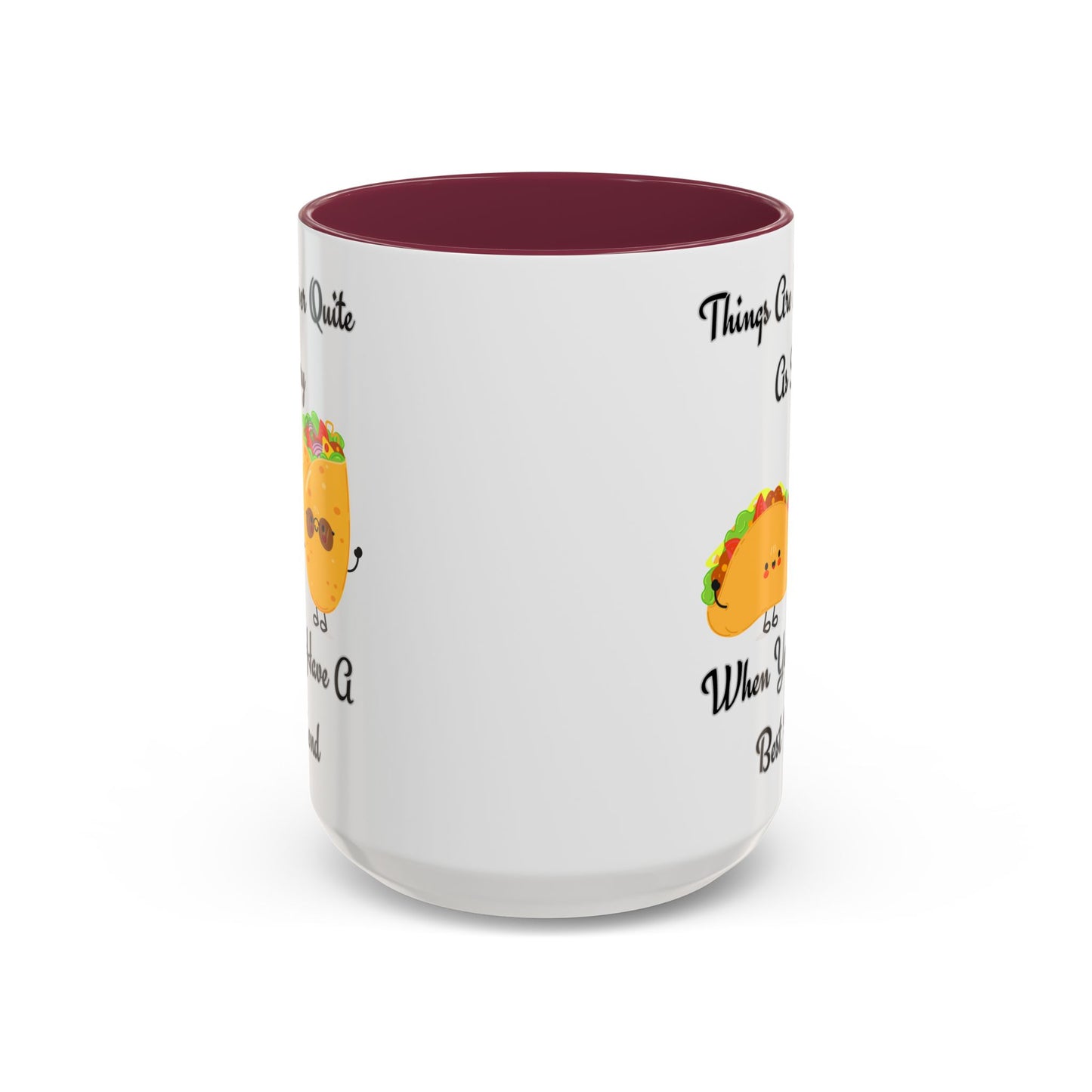 Best Friend Taco Mugs, Colorful Coffee Cups, Cute Gift for Friends