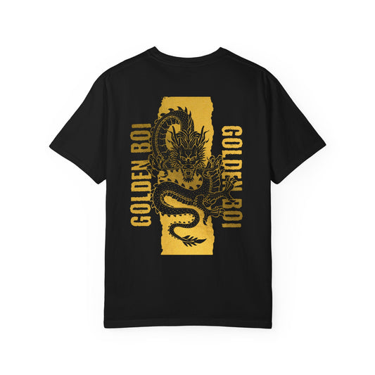 Golden Boi Dragon T-Shirt, Unisex Graphic Tee, Streetwear Fashion, Casual Wear, Gift for Him or Her, Unique Summer Top