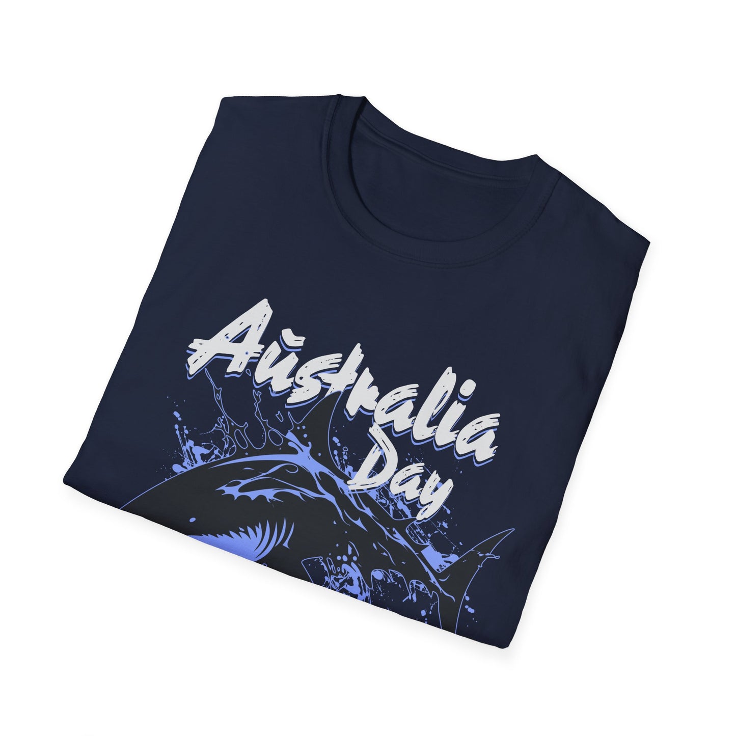Australia Day Ready T-Shirt — Shark & Aussie Flag Celebration Tee