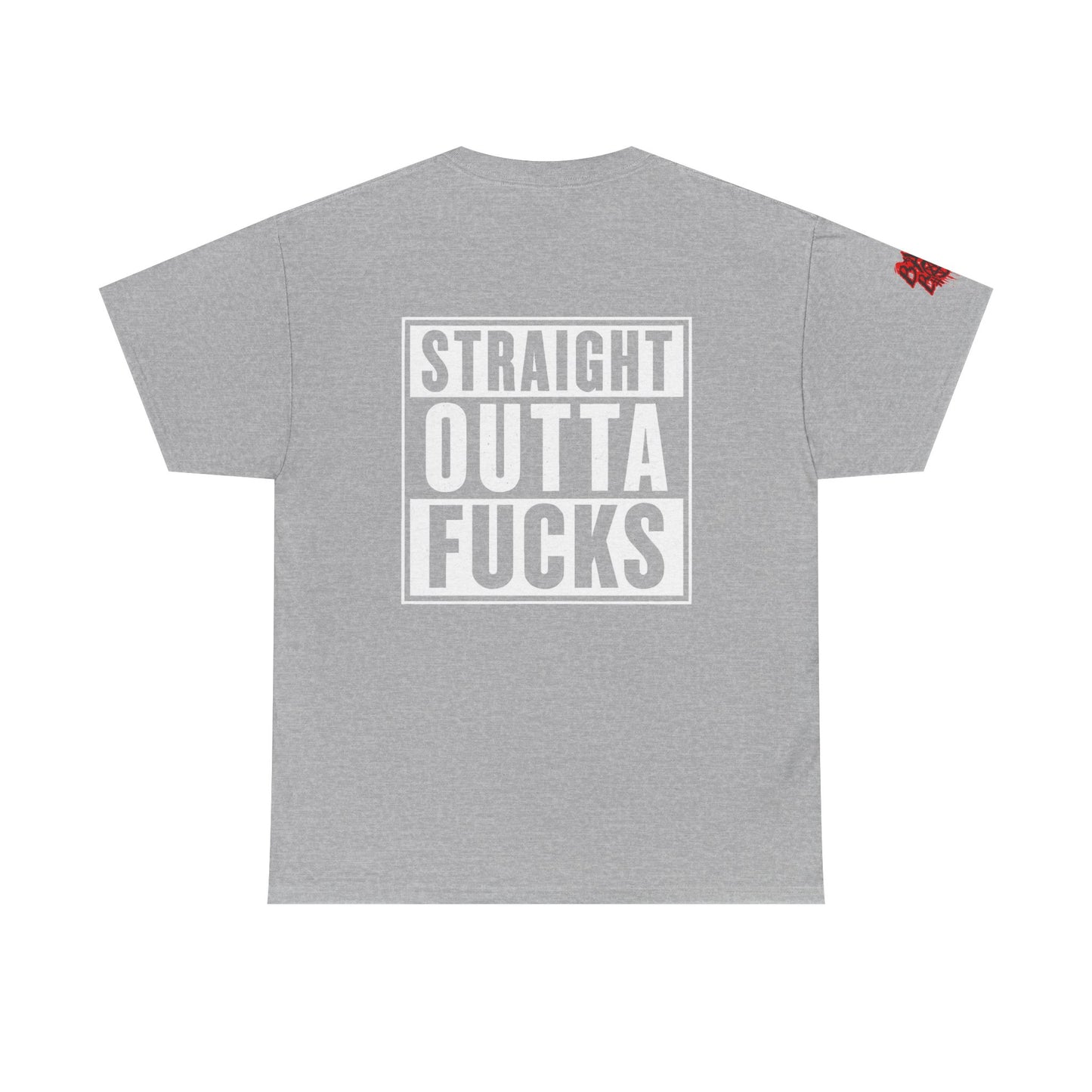 Straight Outta F*cks Unisex Heavy Cotton Tee - Casual Wear, Funny Shirt, Gift for Him/Her, Everyday Tee, Statement Shirt