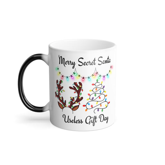 Colour Changing Secret Santa Holiday Mug  Merry Christmas & Santa