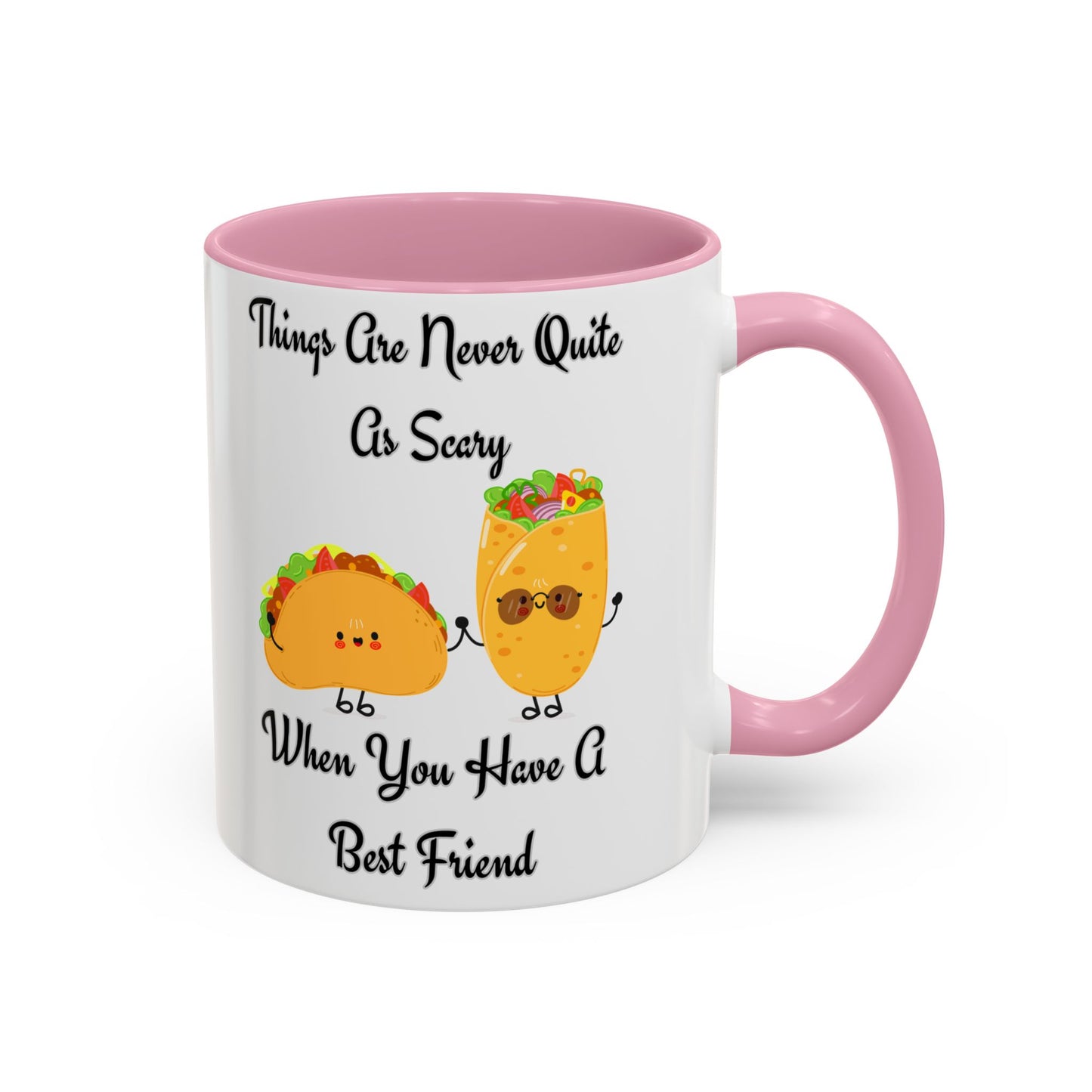 Best Friend Taco Mugs, Colorful Coffee Cups, Cute Gift for Friends