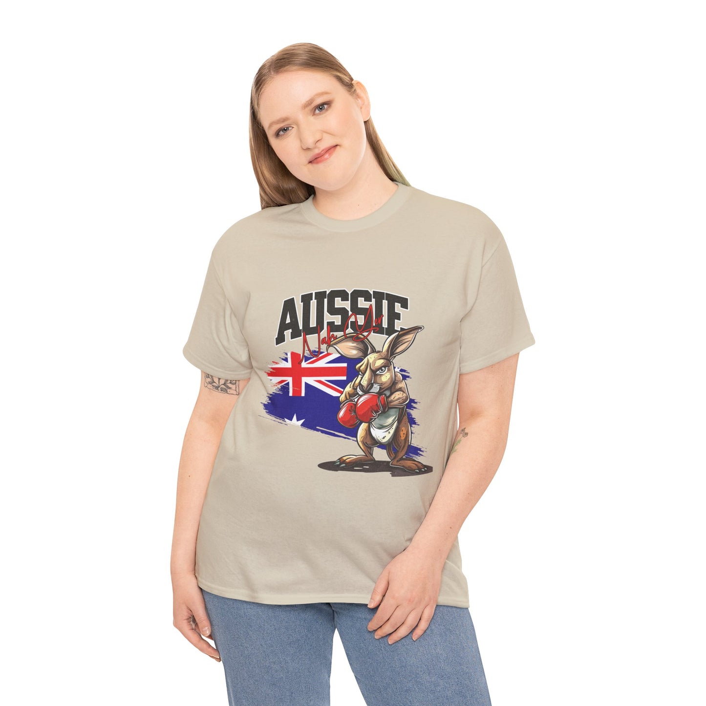 Aussie Boxing Kangaroo T-Shirt – Australian Flag Graphic Tee