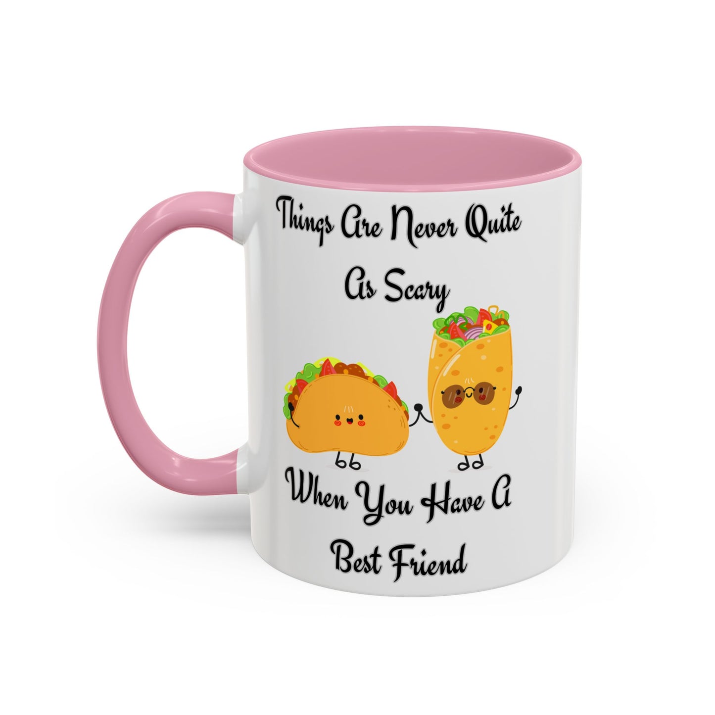 Best Friend Taco Mugs, Colorful Coffee Cups, Cute Gift for Friends