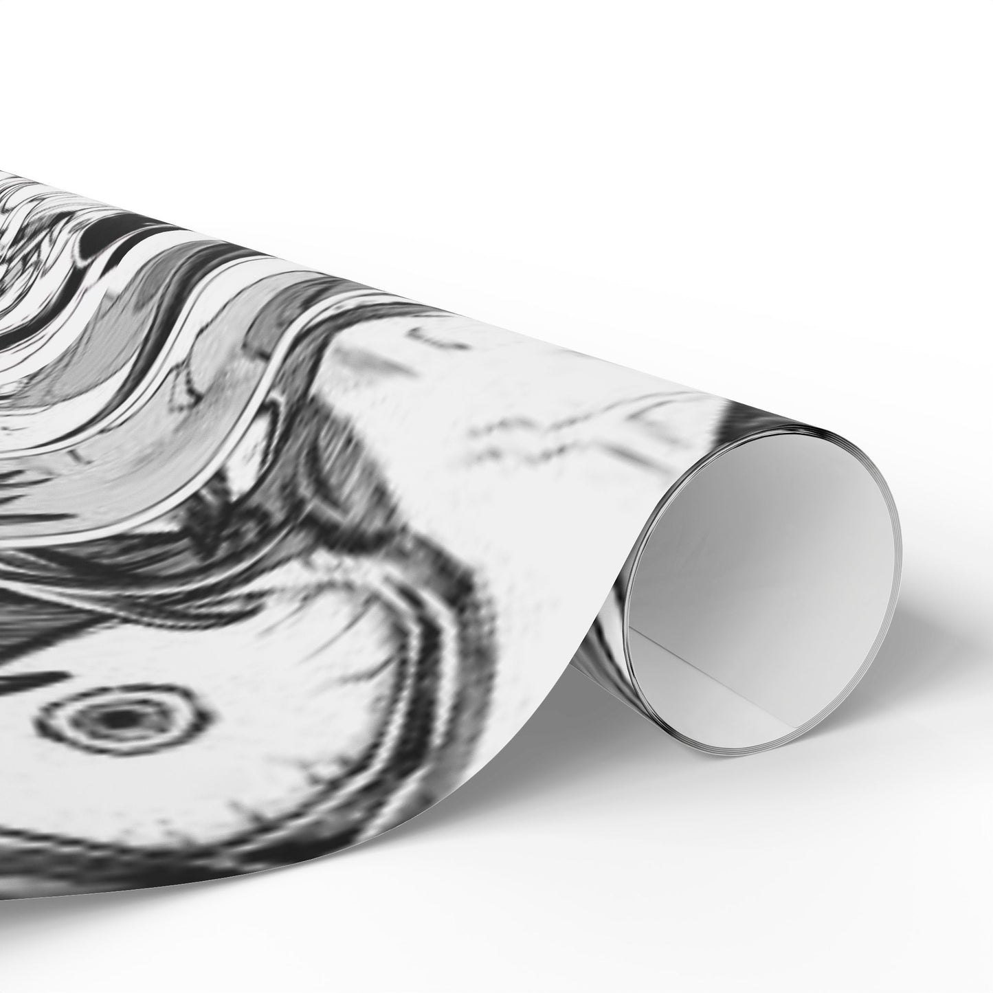 Gachiakuta Black White Abstract Marble Wrapping Papers | Modern Gift Wrap Roll