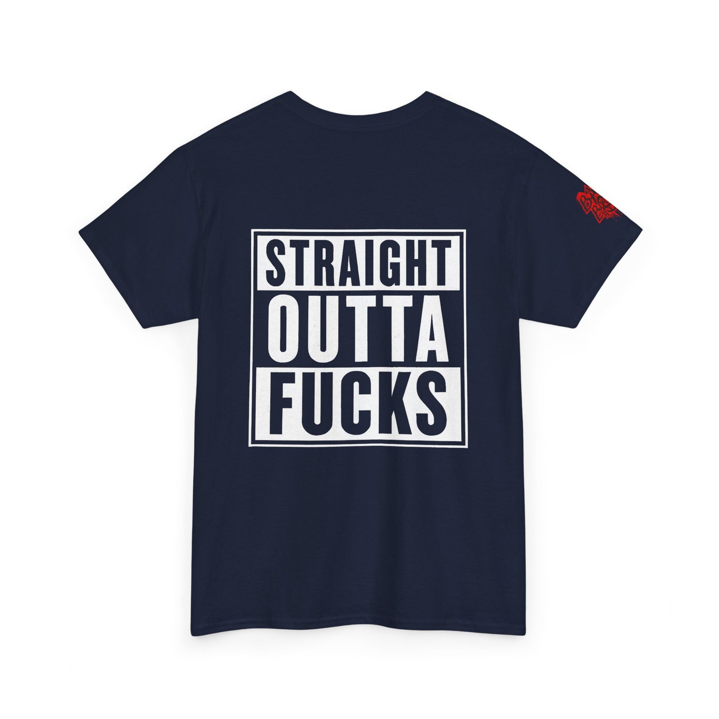 Straight Outta F*cks Unisex Heavy Cotton Tee - Casual Wear, Funny Shirt, Gift for Him/Her, Everyday Tee, Statement Shirt