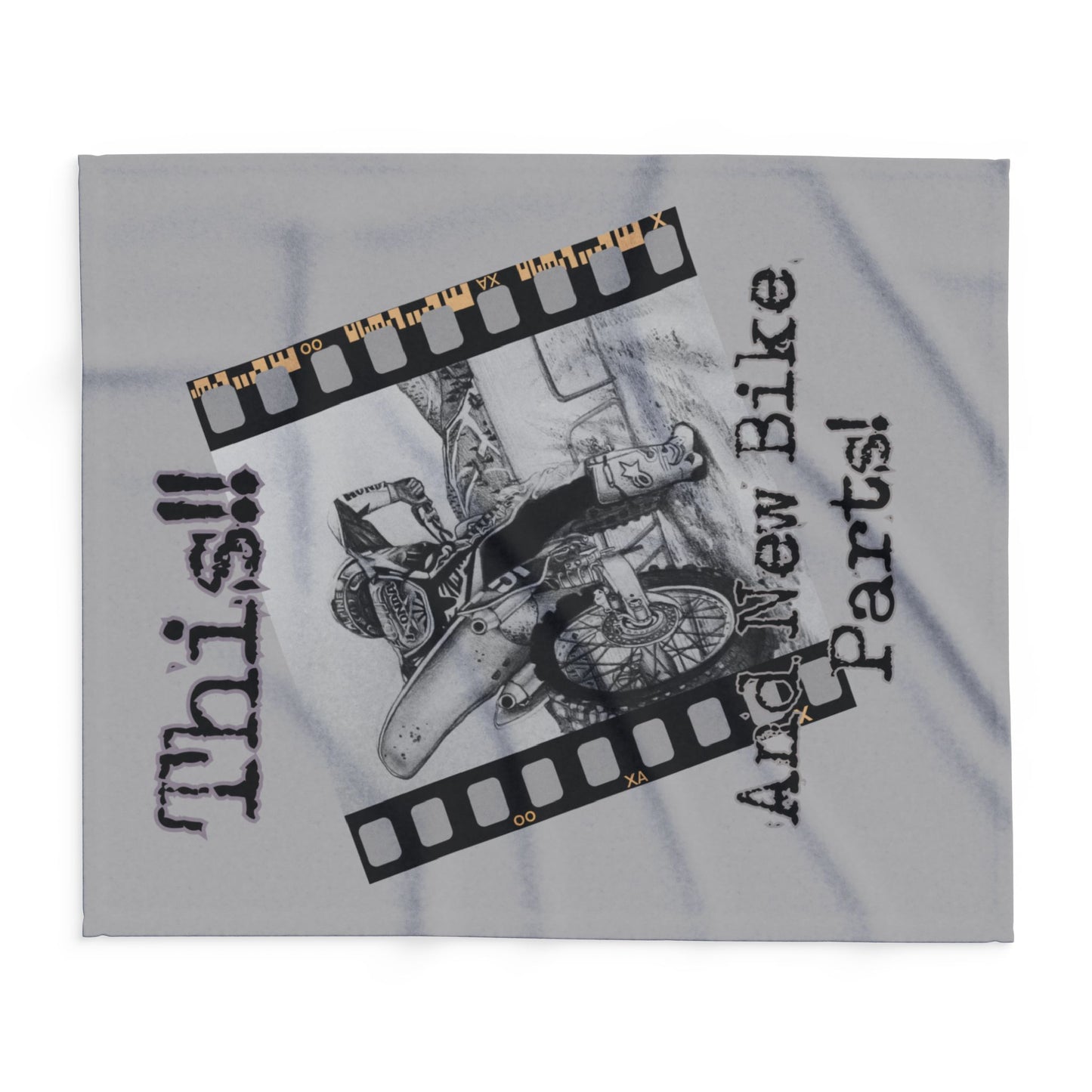 Motocross Fleece Blanket Cozy Throw for Riders, Gift for Bikers,