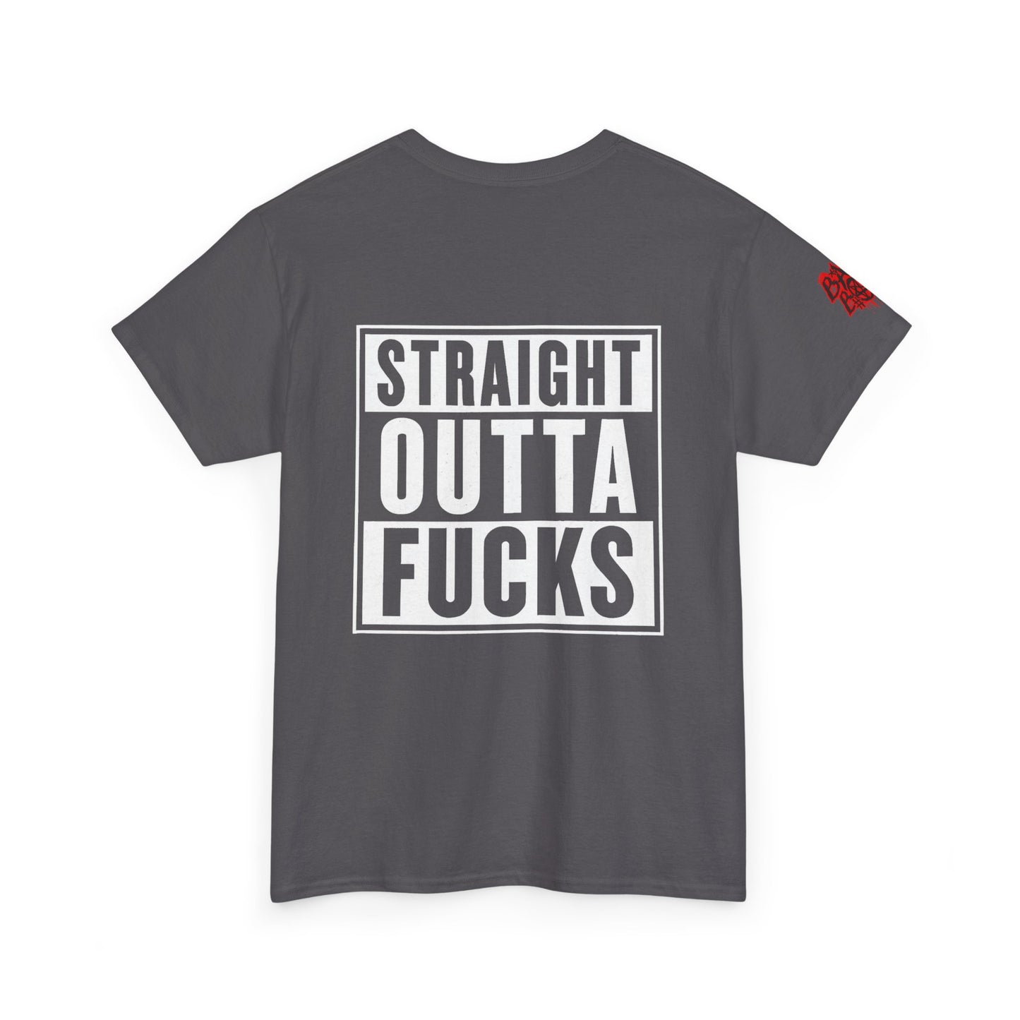Straight Outta F*cks Unisex Heavy Cotton Tee - Casual Wear, Funny Shirt, Gift for Him/Her, Everyday Tee, Statement Shirt