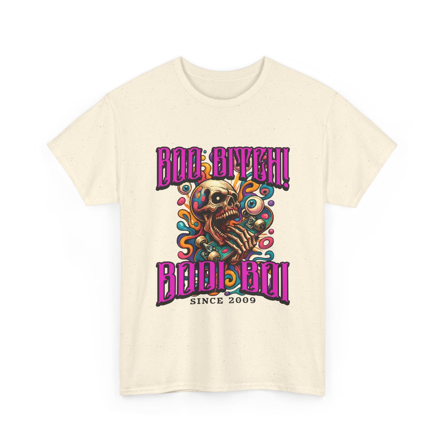 Skull Art Unisex Heavy Cotton Tee, Casual Wear, Graphic Tee, Festival Fashion, Unique Gift Idea, Everyday T-Shirt