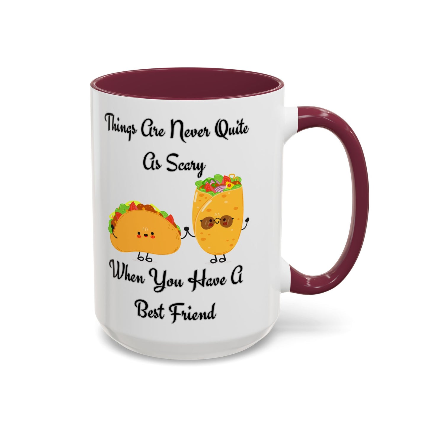 Best Friend Taco Mugs, Colorful Coffee Cups, Cute Gift for Friends