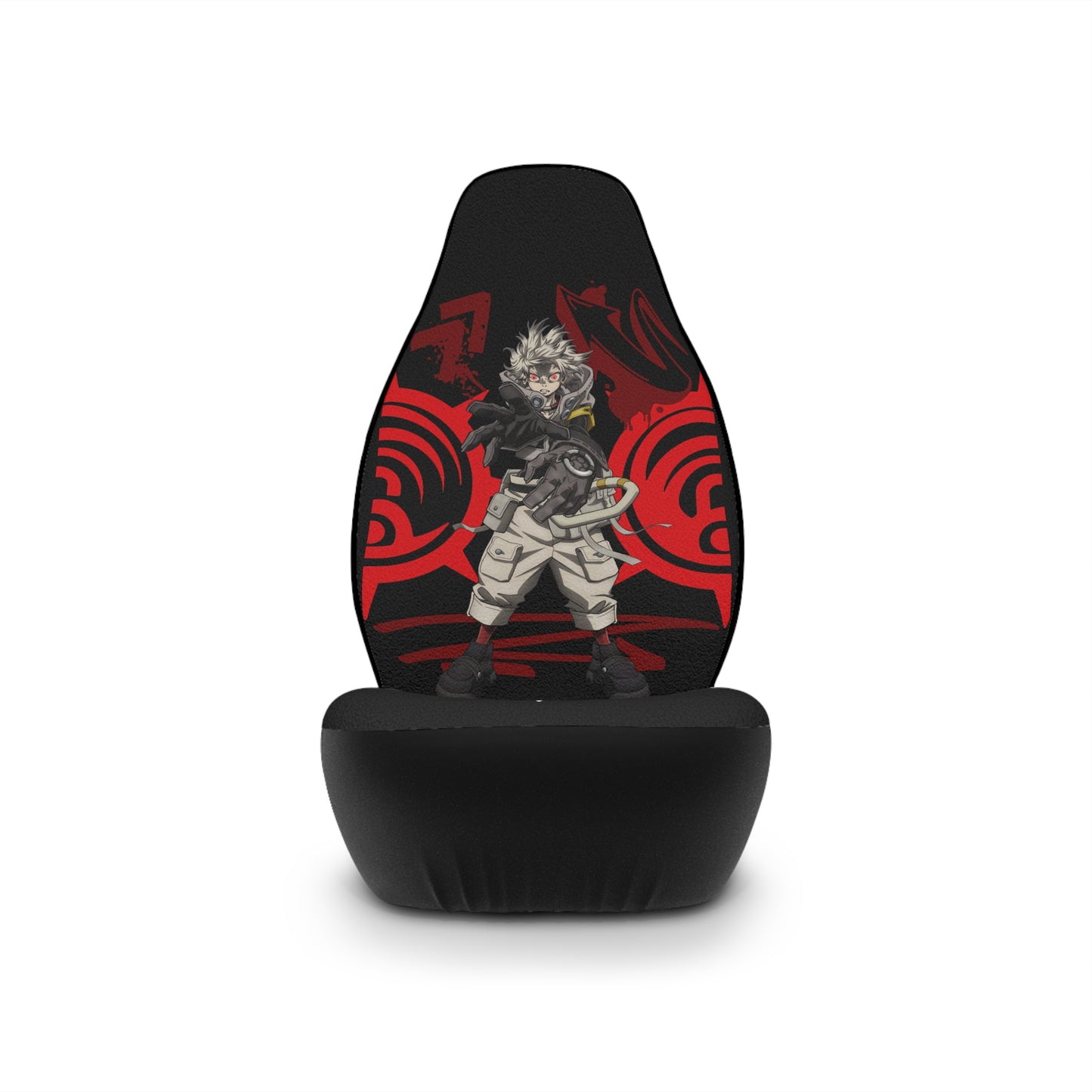 Gachiakuta Car Seat Covers | Red Black Tribal Sun