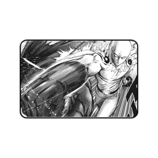 One Punch Desk Mat | Anime Manga Black White Mousepad