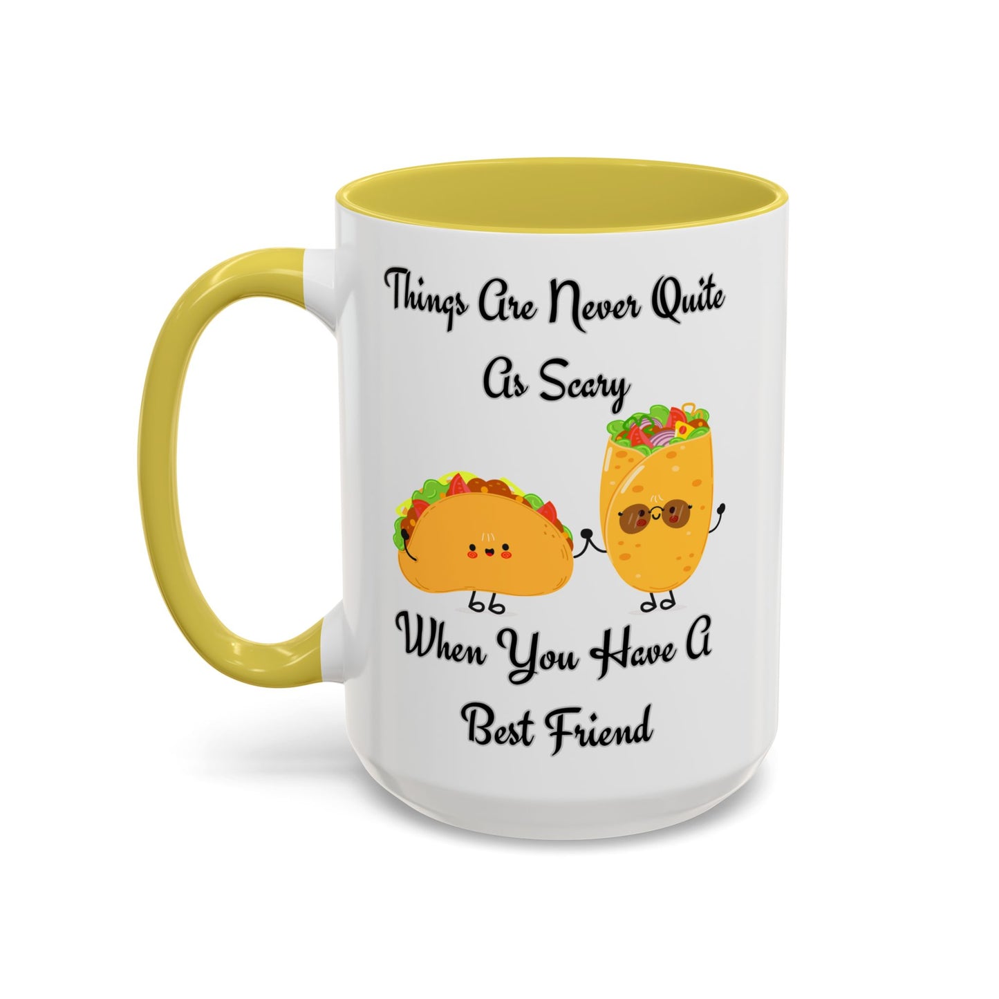 Best Friend Taco Mugs, Colorful Coffee Cups, Cute Gift for Friends