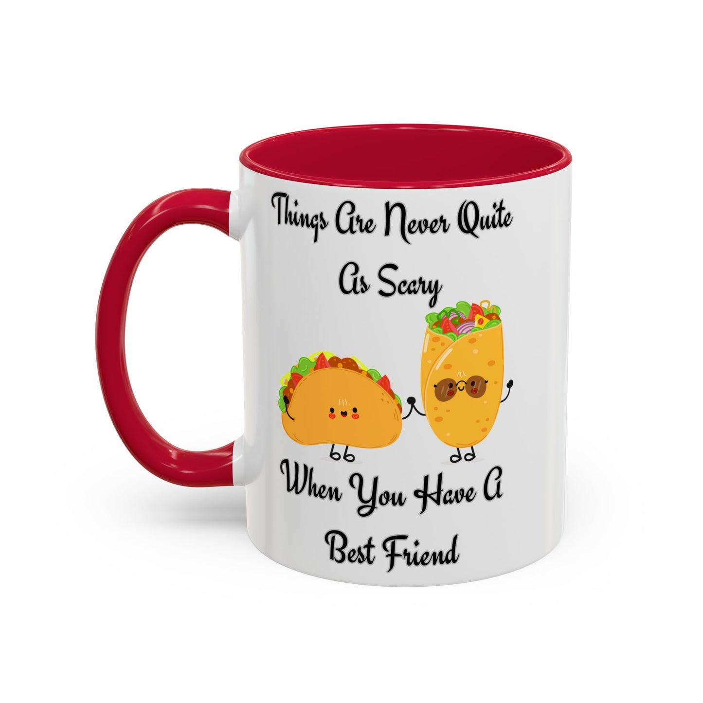 Best Friend Taco Mugs, Colorful Coffee Cups, Cute Gift for Friends