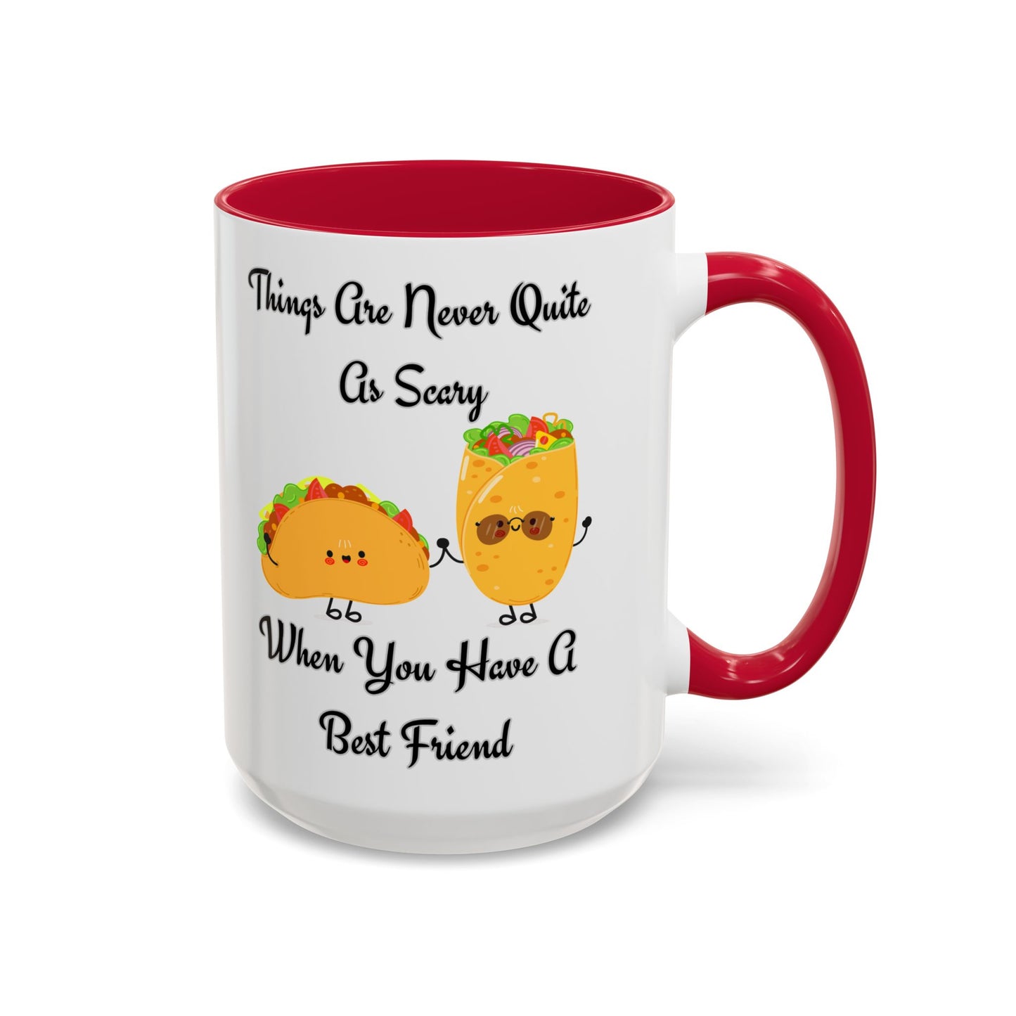 Best Friend Taco Mugs, Colorful Coffee Cups, Cute Gift for Friends
