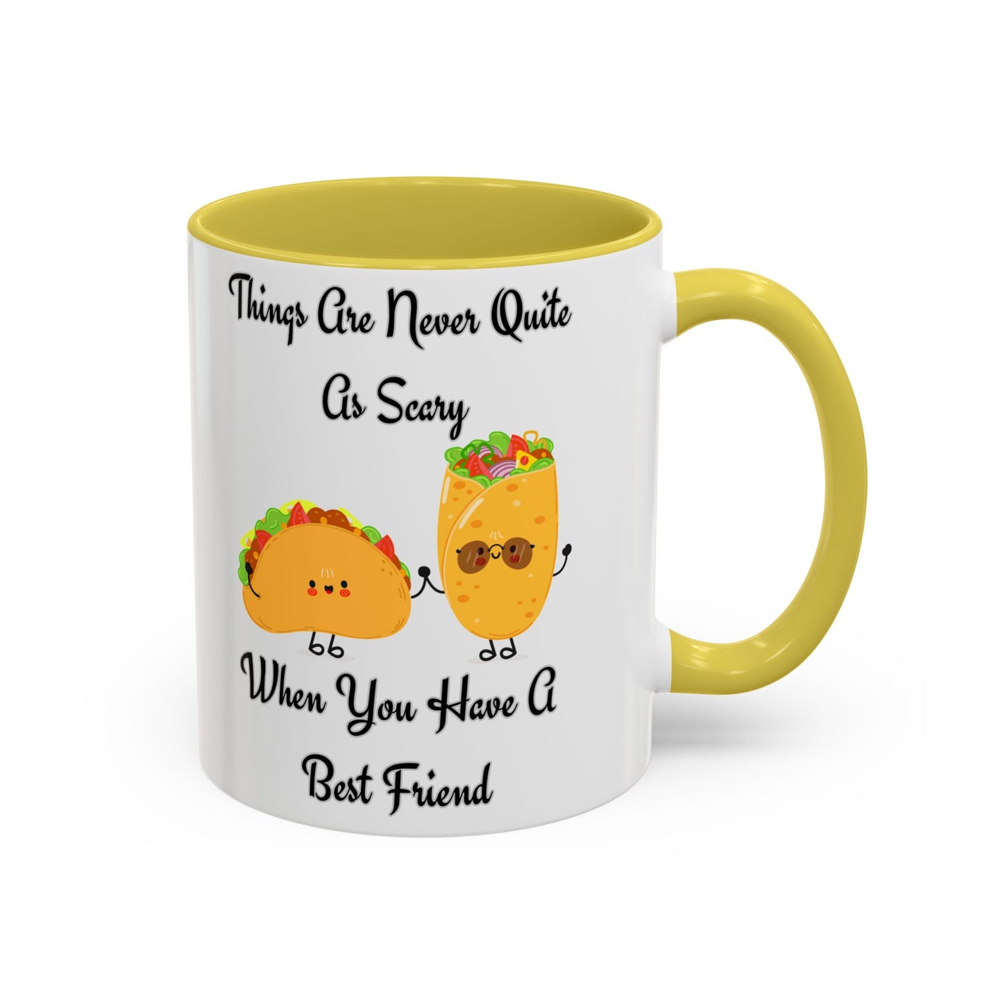 Best Friend Taco Mugs, Colorful Coffee Cups, Cute Gift for Friends