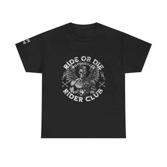 Ride or Die Motorcycle Unisex Heavy Cotton Tee, Biker Shirt, Motorcycle Club Apparel, Gift for Bikers, Casual Wear