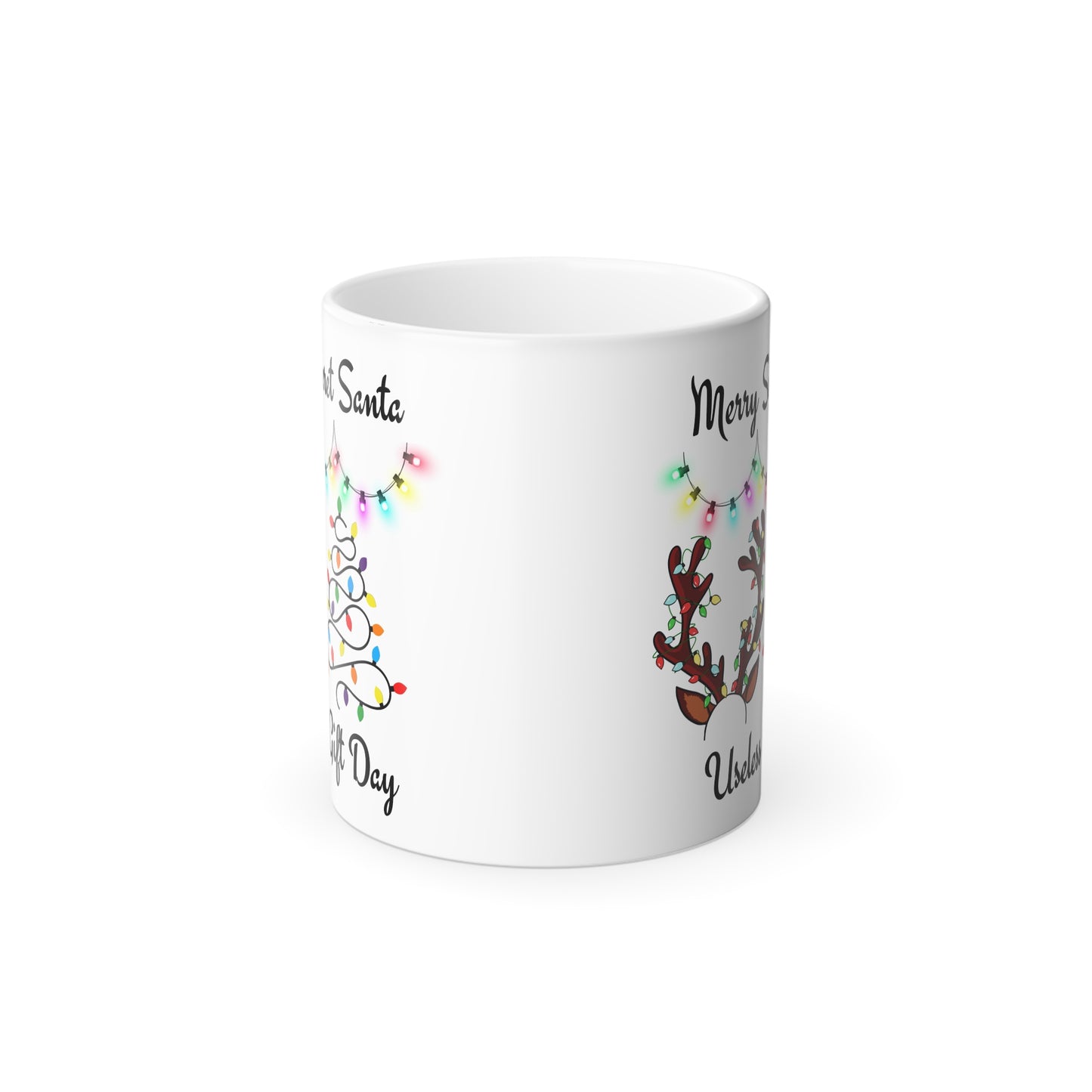 Colour Changing Secret Santa Holiday Mug  Merry Christmas & Santa