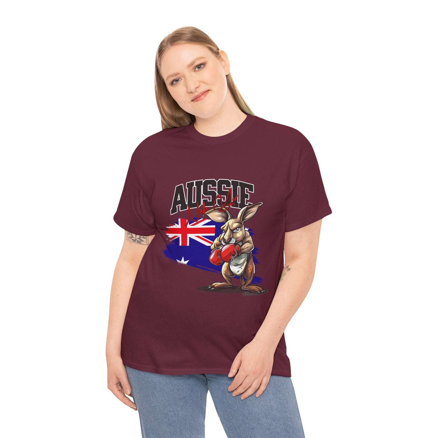 Aussie Boxing Kangaroo T-Shirt – Australian Flag Graphic Tee