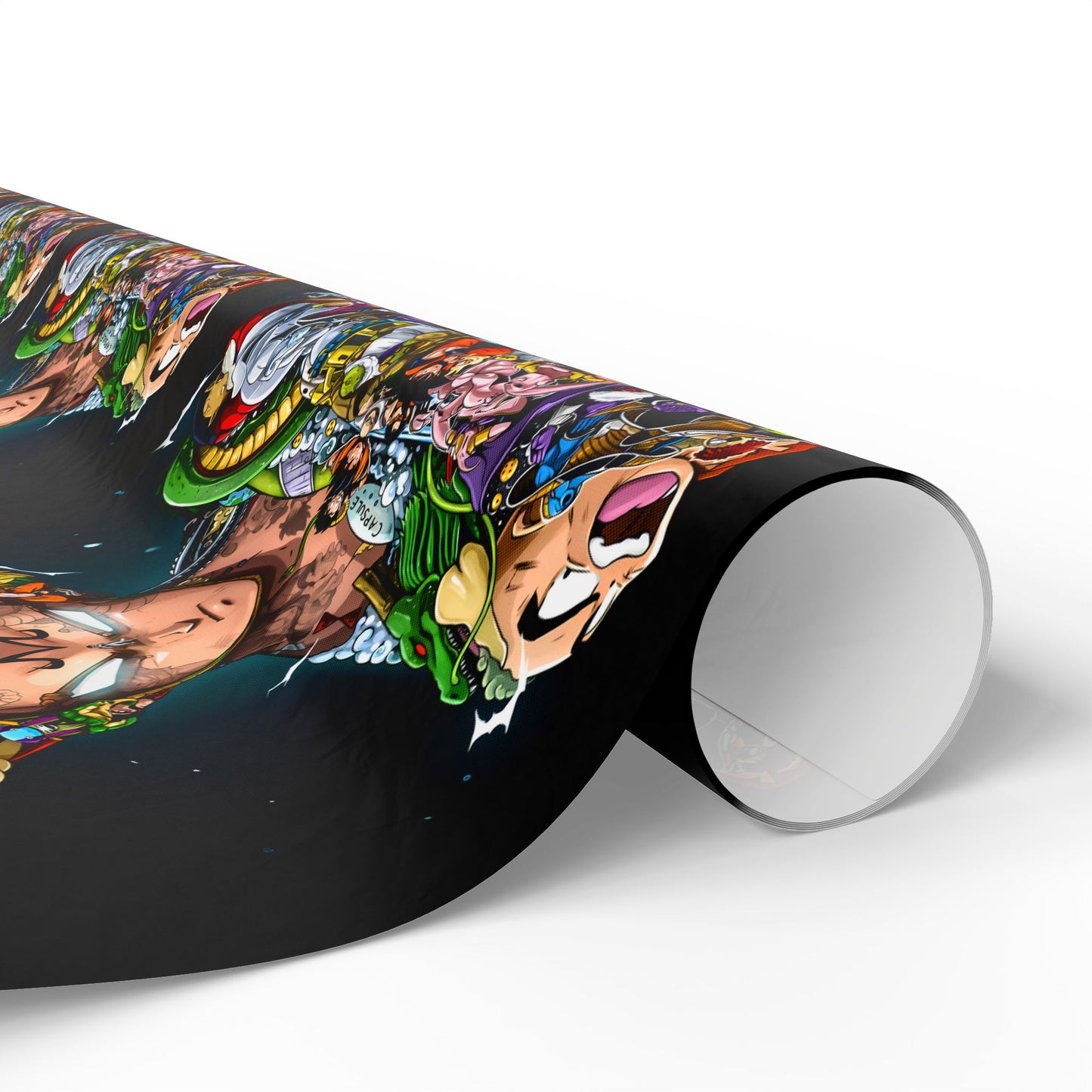 Wrapping Paper Roll — Colorful Anime Collage Gift Wrap