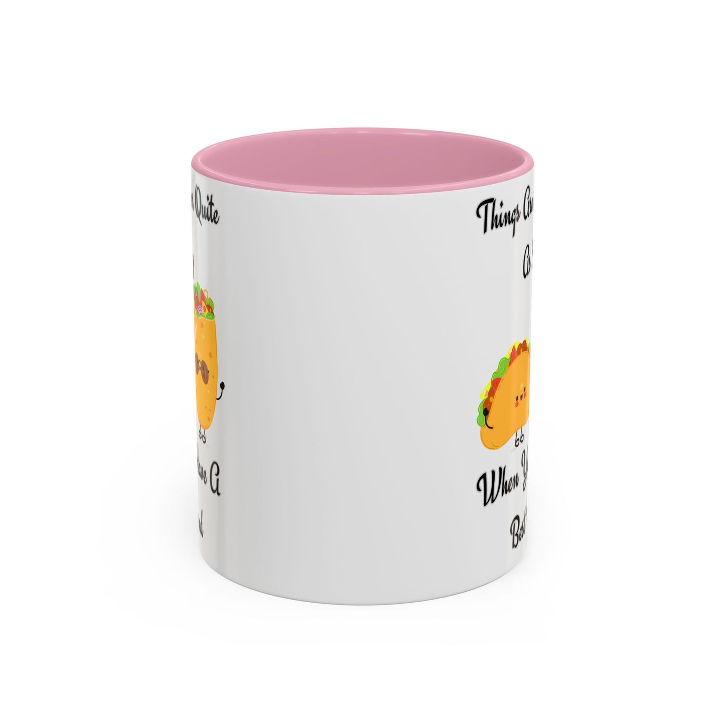 Best Friend Taco Mugs, Colorful Coffee Cups, Cute Gift for Friends