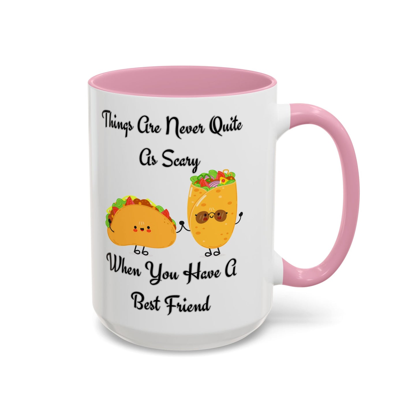 Best Friend Taco Mugs, Colorful Coffee Cups, Cute Gift for Friends