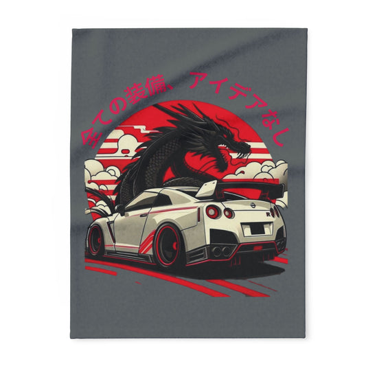 Drift car bodi boi Fleece Blanket, Cozy Throw for Car Lovers,