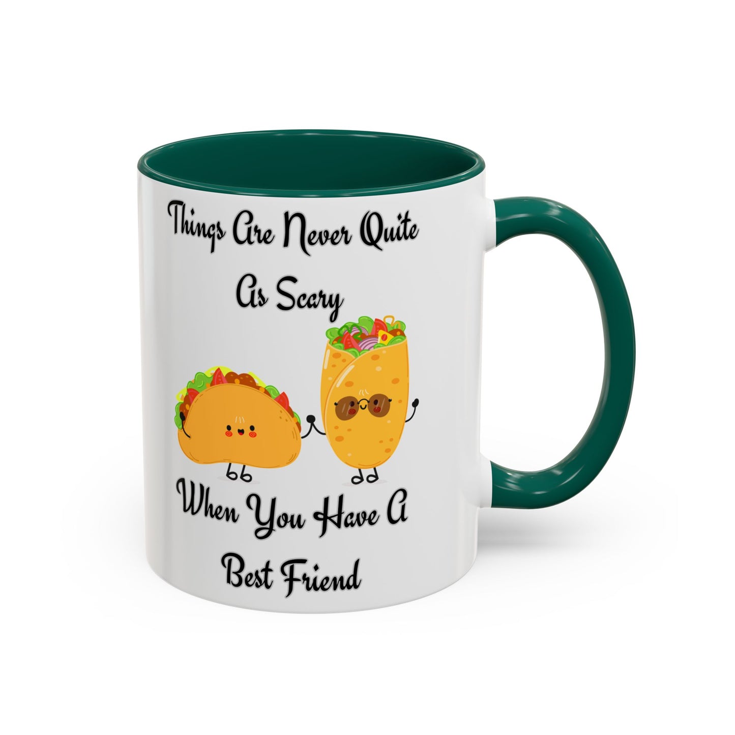 Best Friend Taco Mugs, Colorful Coffee Cups, Cute Gift for Friends