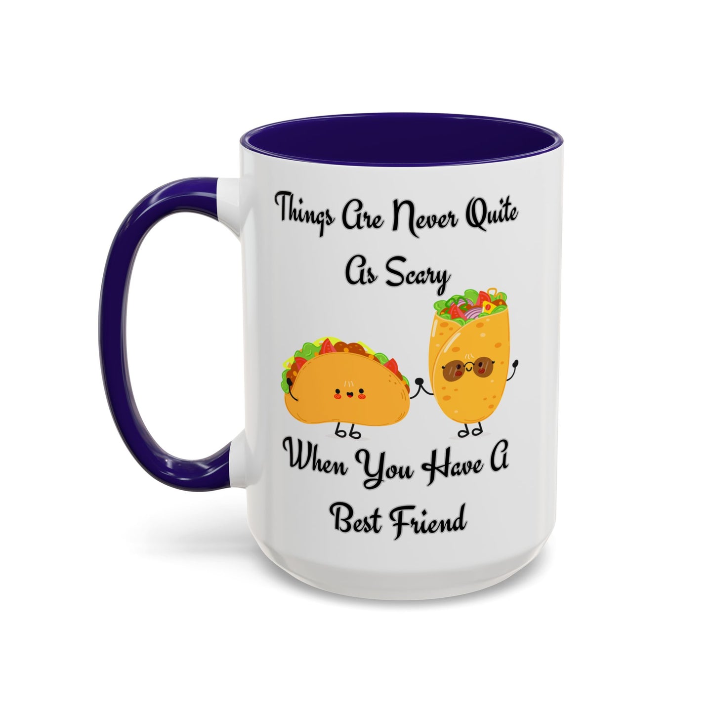 Best Friend Taco Mugs, Colorful Coffee Cups, Cute Gift for Friends