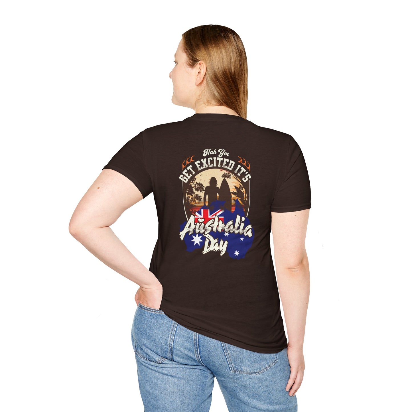 Australia Day T-Shirt – “Get Excited It’s Australia Day” Retro Beach Design
