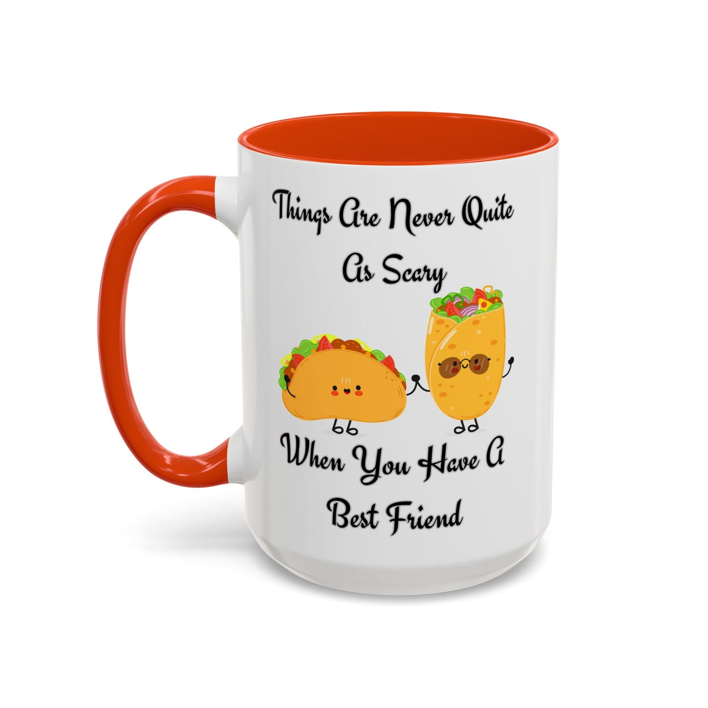 Best Friend Taco Mugs, Colorful Coffee Cups, Cute Gift for Friends