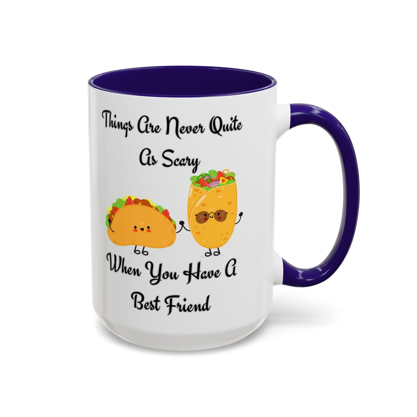 Best Friend Taco Mugs, Colorful Coffee Cups, Cute Gift for Friends